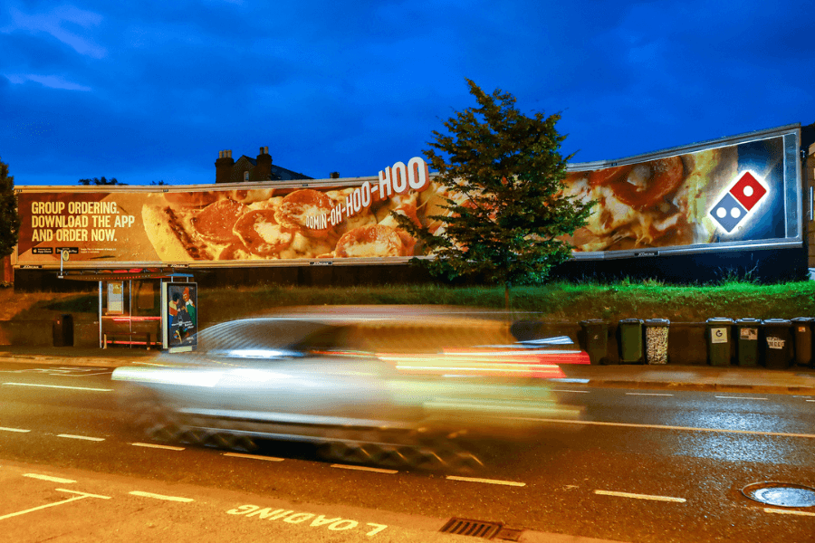 Dominos special build nightshot on the 240 sheet in Terenure