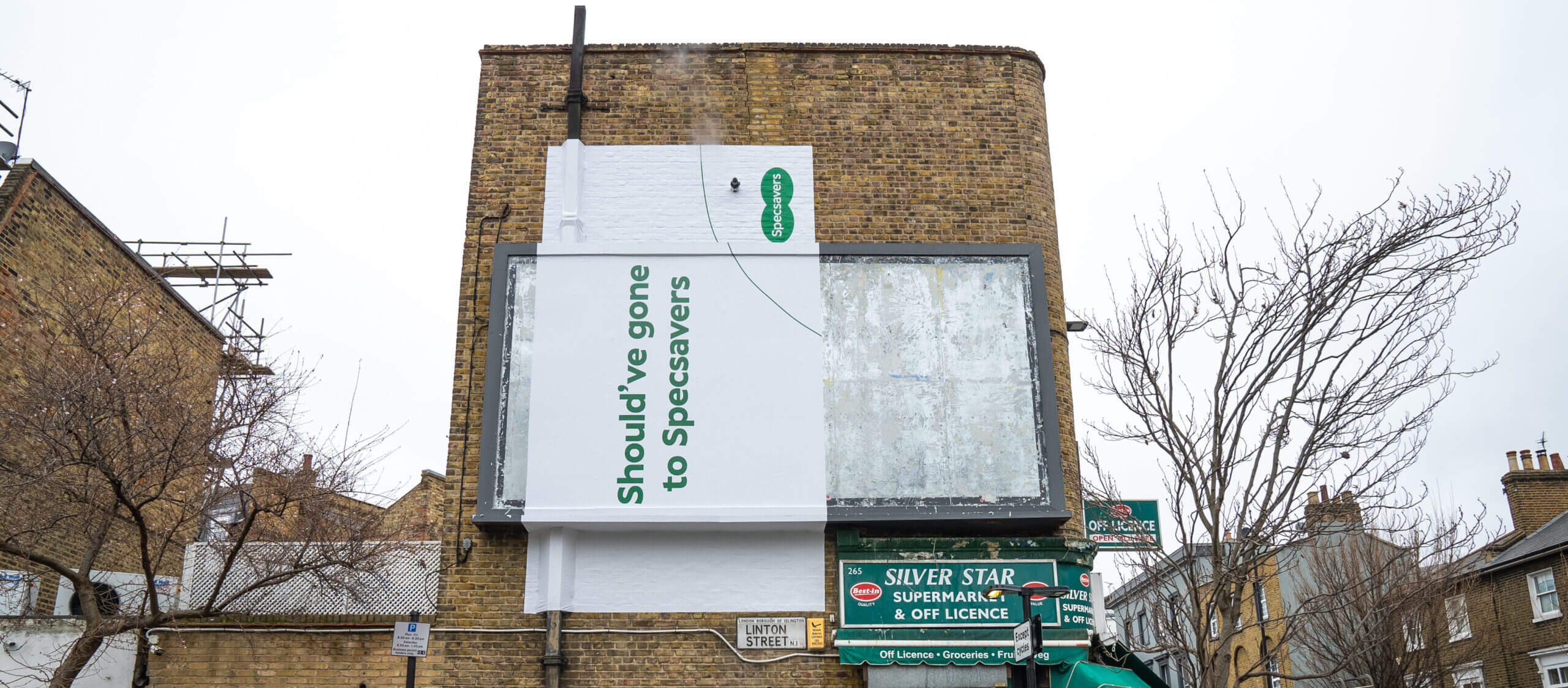 ‘Dodgy Install’ a 48-sheet poster that had also been installed at a 180-degree angle, however this time it is now covering a drainpipe.