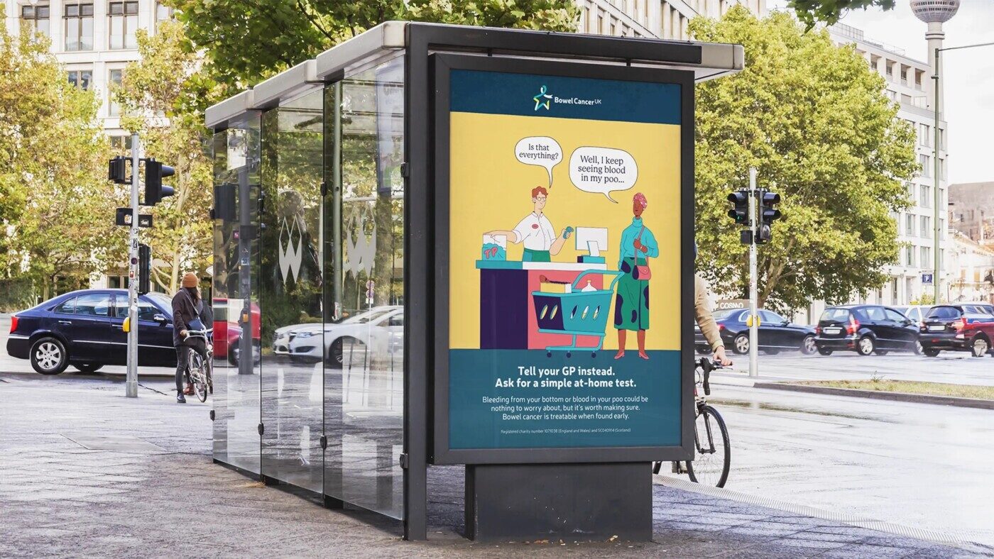 Bowel Cancer UK Yonder Media Tell Your GP Instead 1400x788